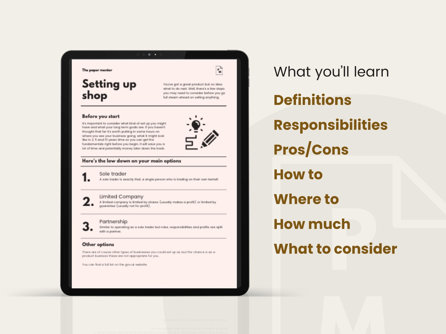 Setting up shop - how to set your company structure, a guide