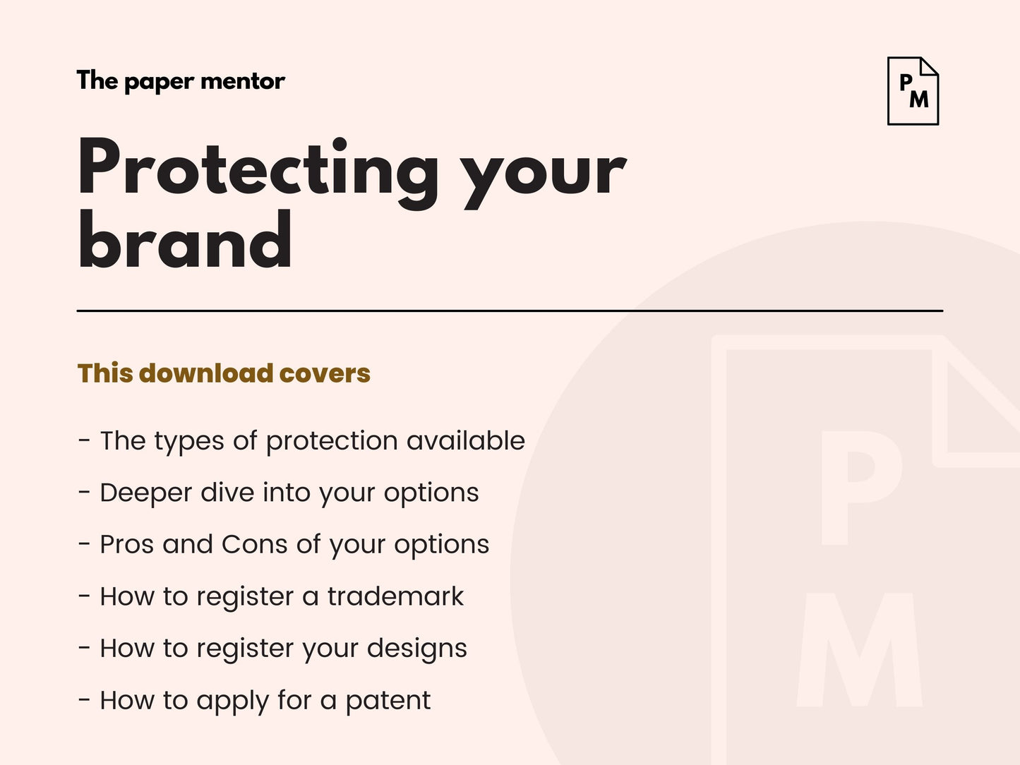 Protecting your brand, IP and trademarks, a guide